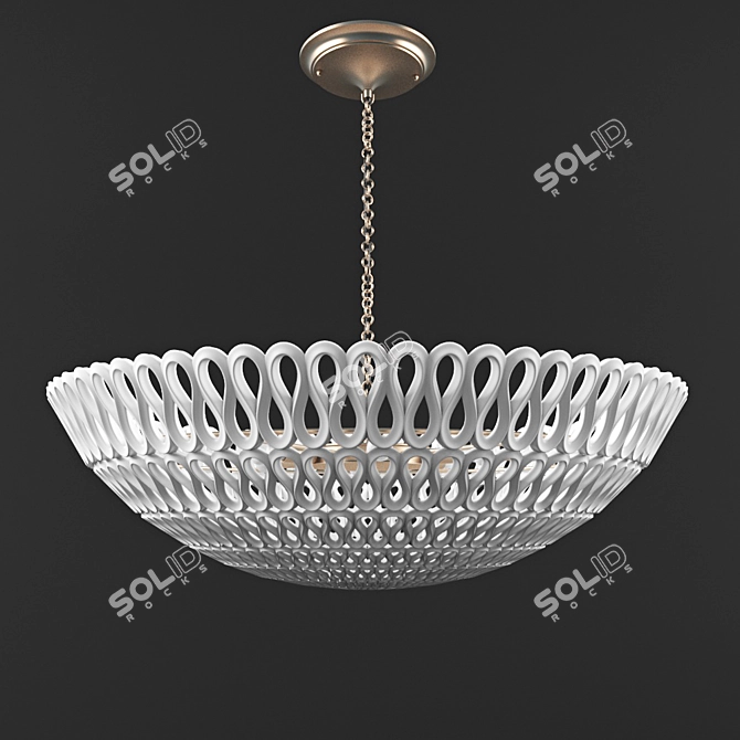 Elegant Smooth Chandelier - Timeless Transitional Design 3D model image 1