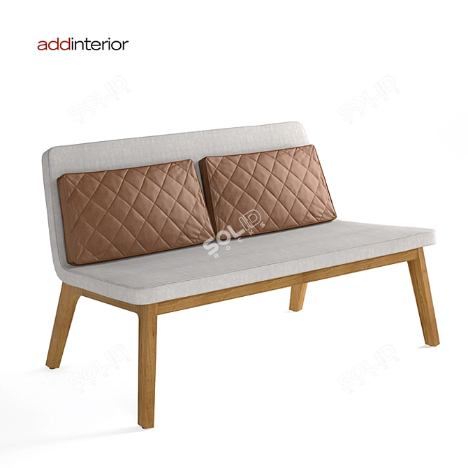 Sleek Addinterior Lean 2-seater 3D model image 1