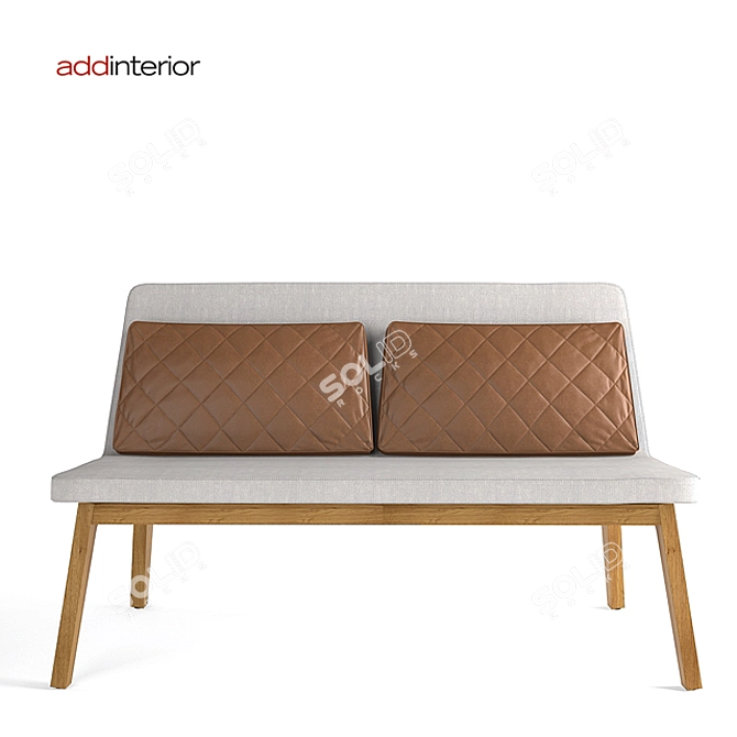 Sleek Addinterior Lean 2-seater 3D model image 2