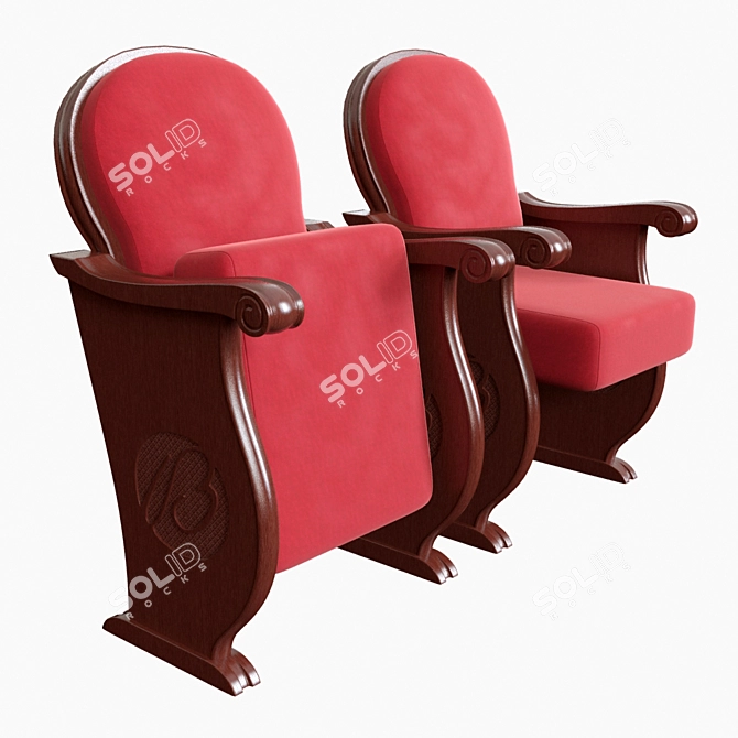 Triangular Turbopowered Theater Seating 3D model image 1