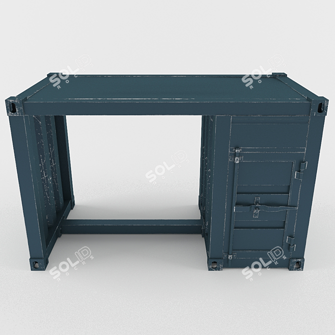 Industrial Desk Made from Sea Containers 3D model image 2