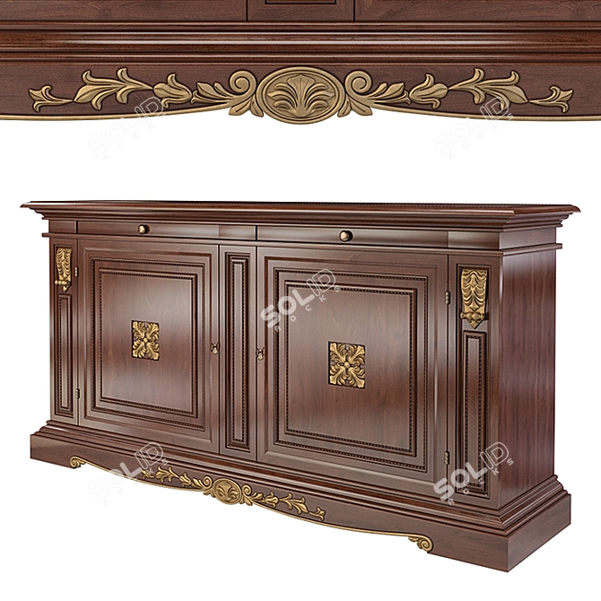 Elegant Stella Del Mobile Buffet 3D model image 5