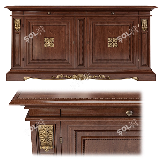 Elegant Stella Del Mobile Buffet 3D model image 6