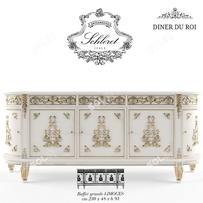 Royal Feast Buffet - ARTEARREDO Diner du Roi 3D model image 1
