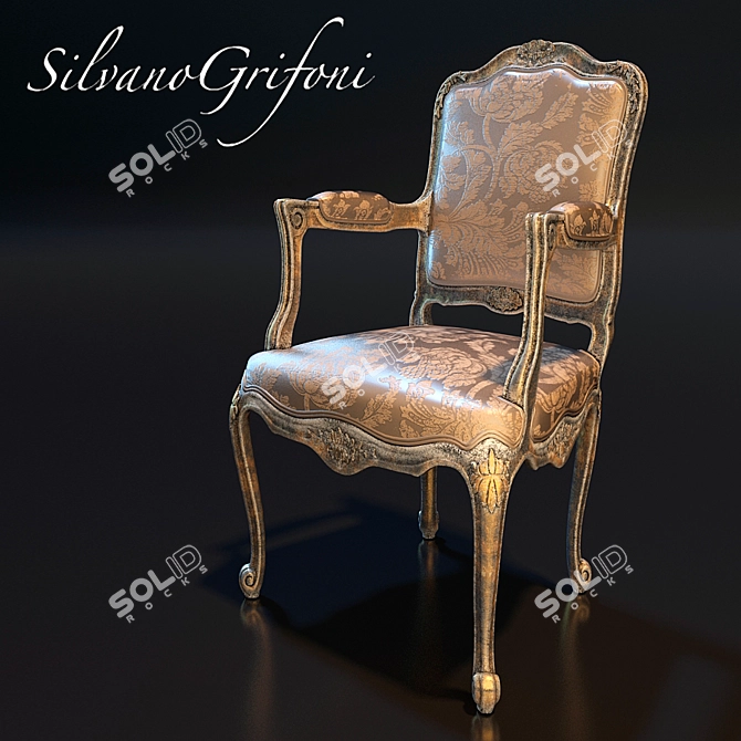 Luxury Silvano Grifoni Chair 3D model image 1