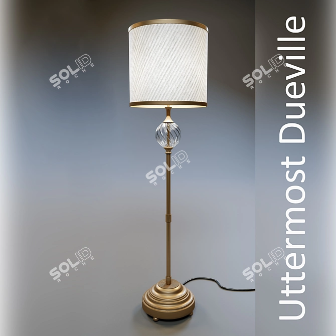 Spiral Glass Table Lamp 3D model image 1