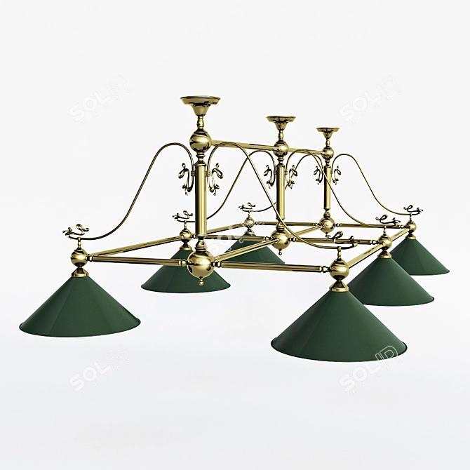 Modern Billiard Lamp - Chelsom BI / 4016/6 3D model image 1