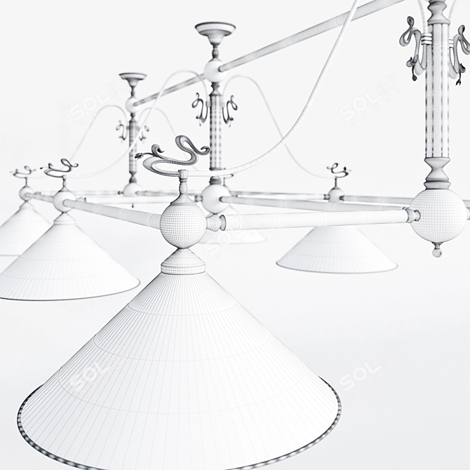 Modern Billiard Lamp - Chelsom BI / 4016/6 3D model image 3