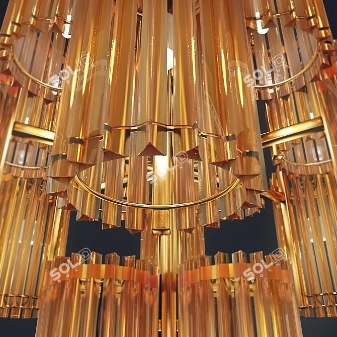 Golden Amber Veronese Tambour 3D model image 2