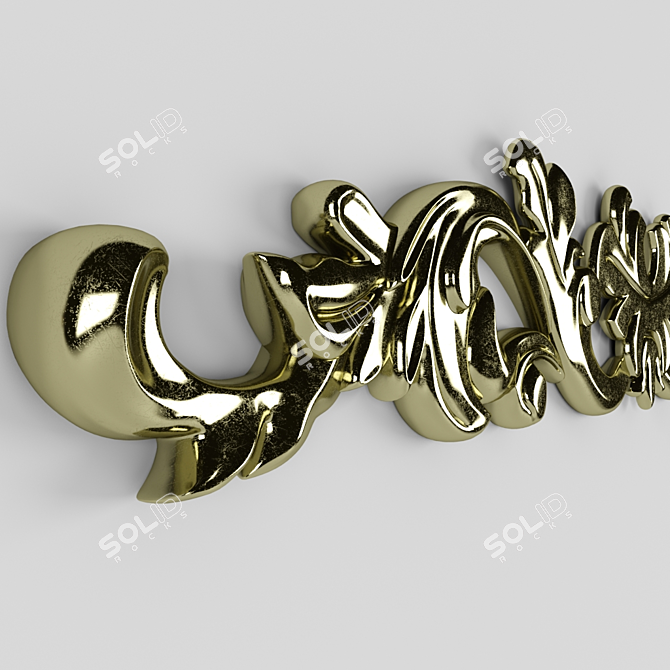 Elegant Bronze Casting Pattern 3D model image 2
