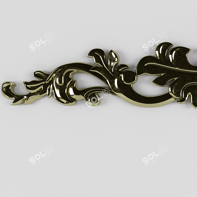 Elegant Bronze Casting Pattern 3D model image 3