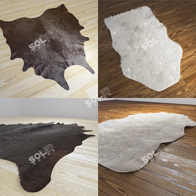 Title: Cosy Animal Skin Rugs from IKEA 3D model image 2