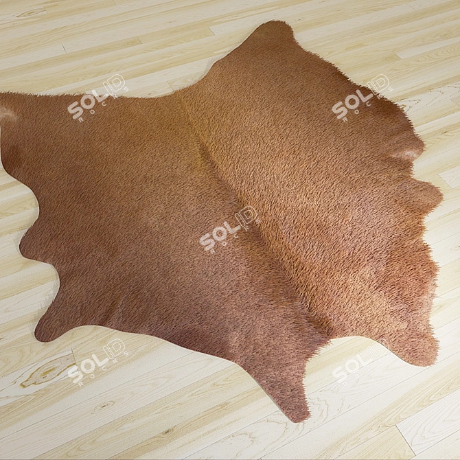 Title: Cosy Animal Skin Rugs from IKEA 3D model image 3