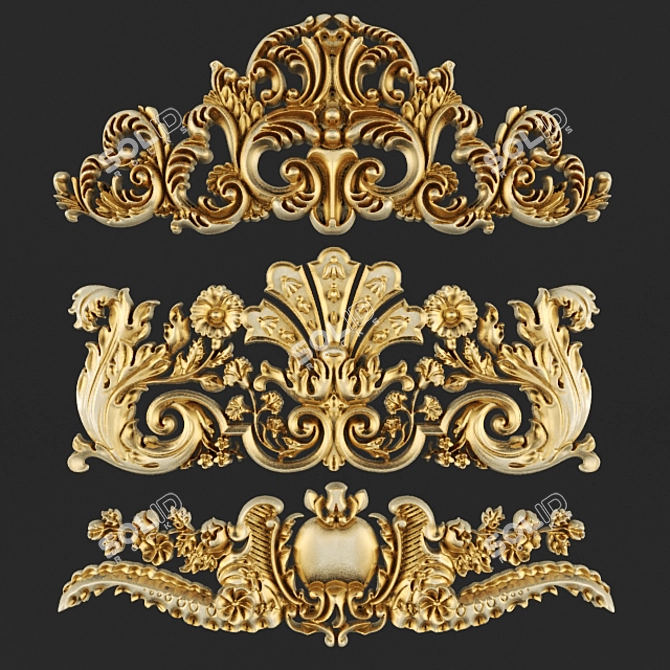 Artistic Moldings and Carvings 3D model image 1