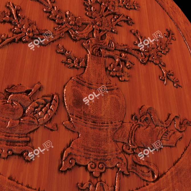 Elegance Carved Panel 3D model image 2