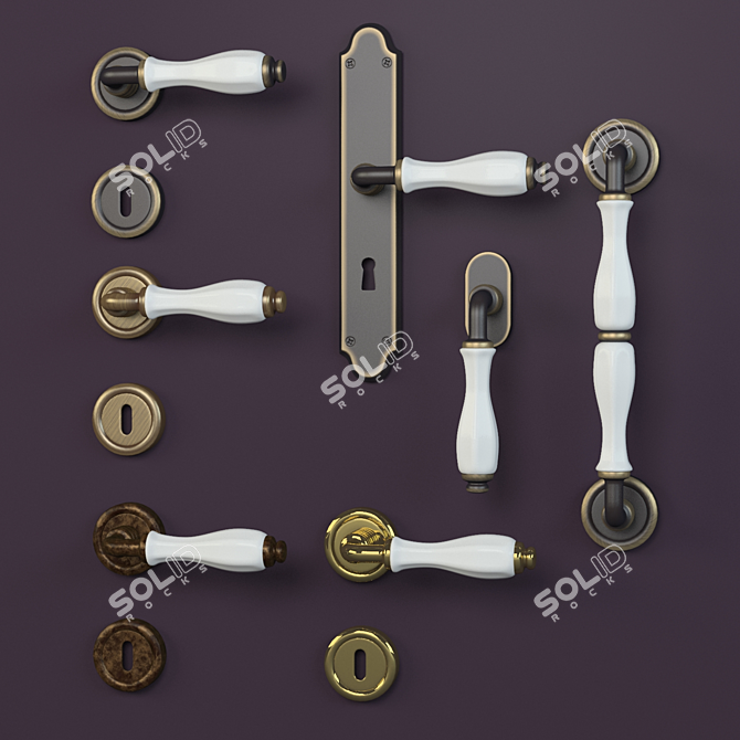 Elegant Erica Door Knobs | Linea Cali 3D model image 1