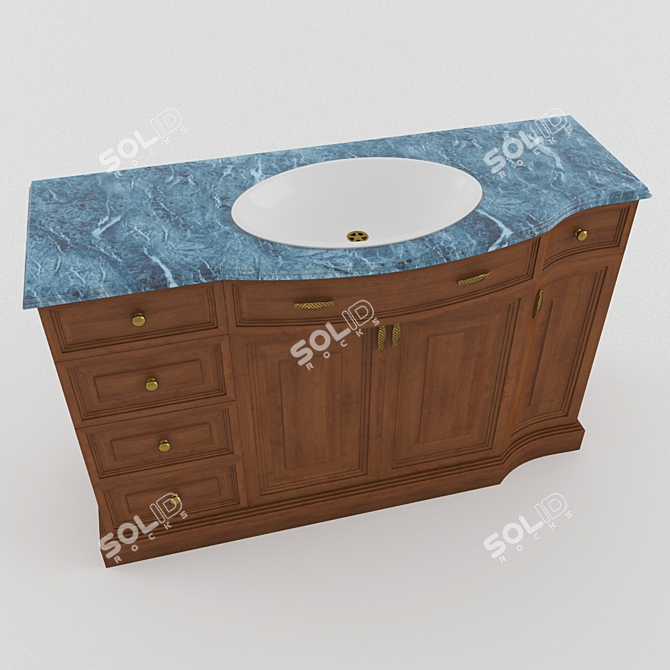 Bathroom Chest of Drawers: Stylish & Spacious 3D model image 1