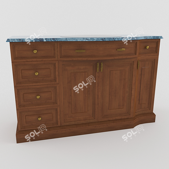 Bathroom Chest of Drawers: Stylish & Spacious 3D model image 2