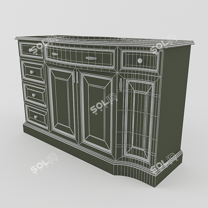 Bathroom Chest of Drawers: Stylish & Spacious 3D model image 3