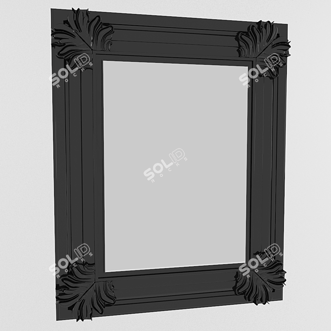 Elegant Rubens Wall Mirror 3D model image 1