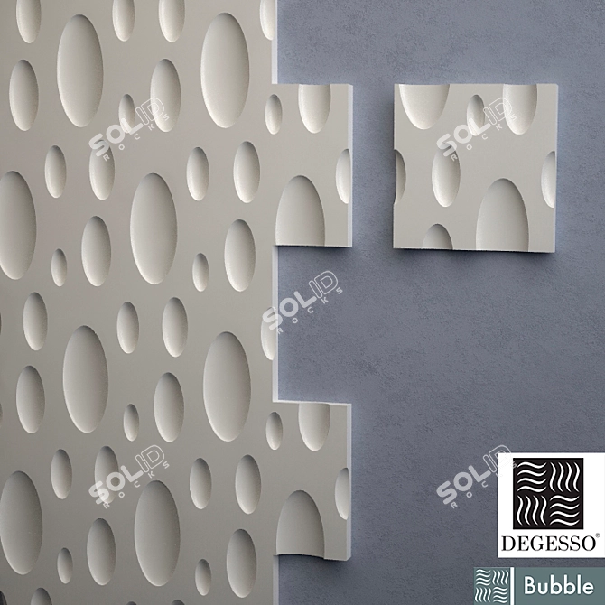 Innovative Degesso Bubble 3D Panels 3D model image 1