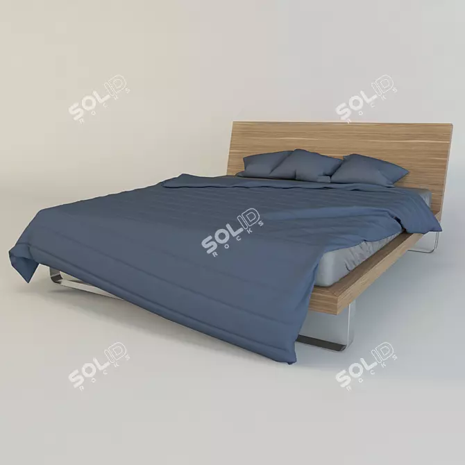 Jesse Letti Bed - Italian Design 3D model image 1