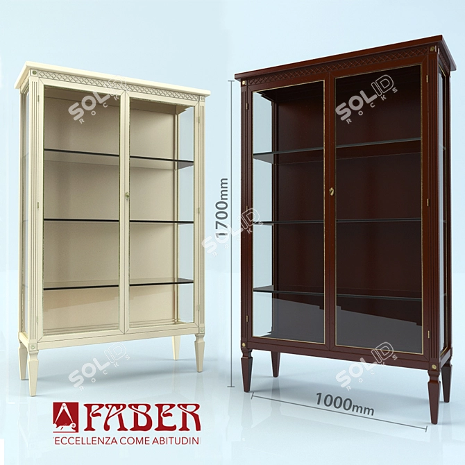 Elegant Oak Showcase: Showcase Sabrina Faber 3D model image 1