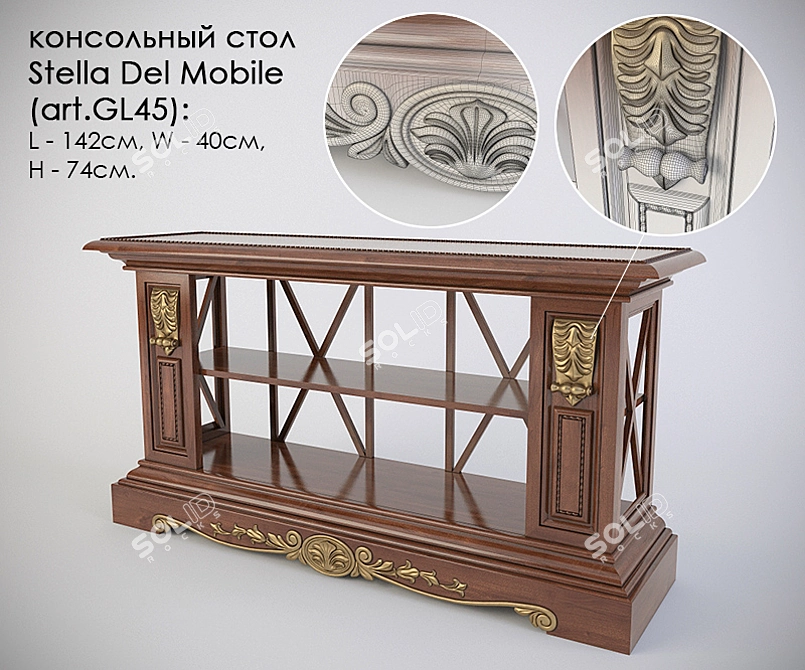 Stella Del Mobile Console Table 3D model image 1