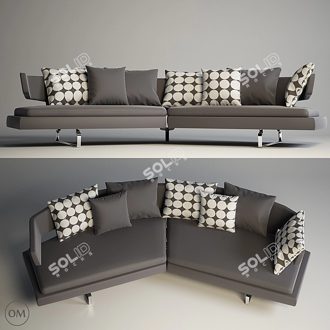 Sleek Arne Sofa with Timeless Design 3D model image 1