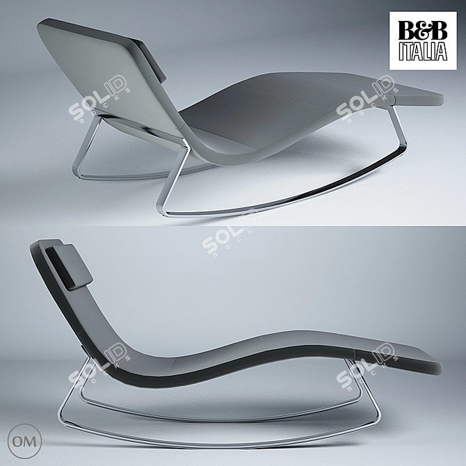 Modern Luxury Chaise: Landscape 3D model image 1