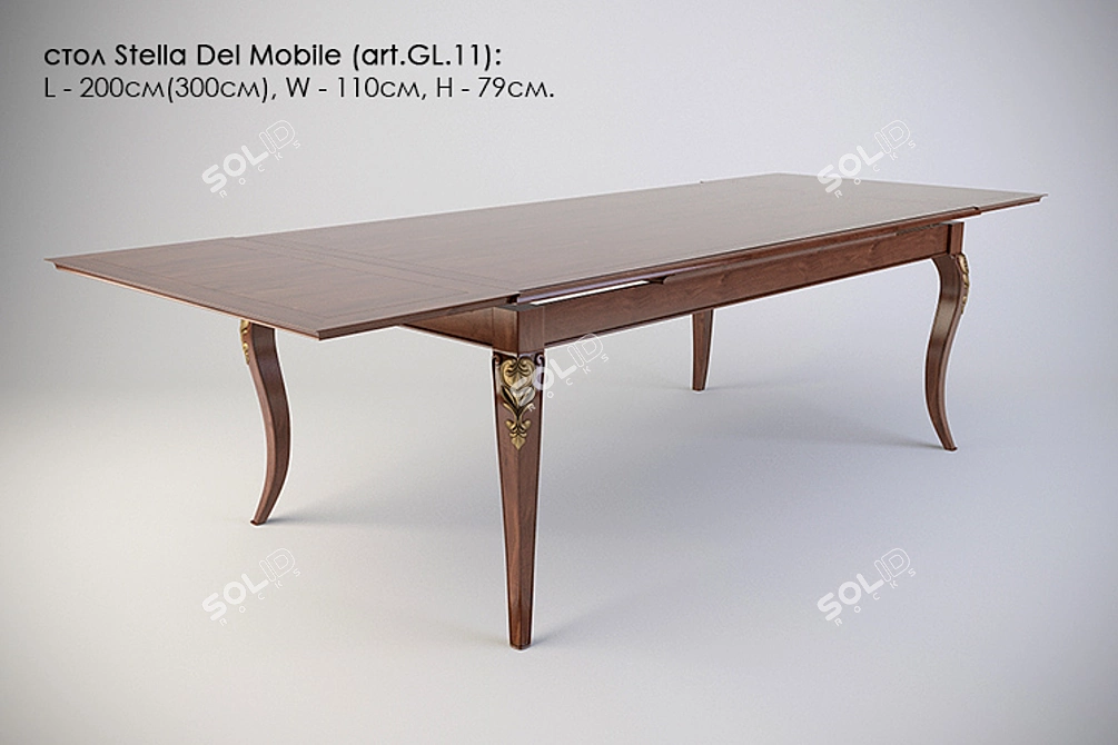 Stella Del Mobile Table & Chairs Set 3D model image 3