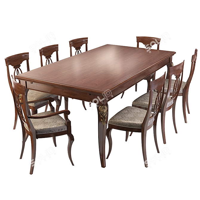 Stella Del Mobile Table & Chairs Set 3D model image 4