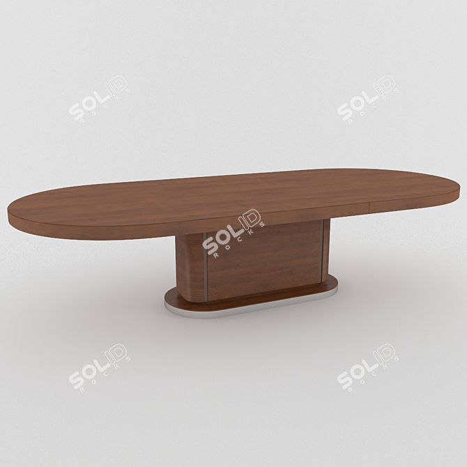 Modern Oval Dining Table 3D model image 1