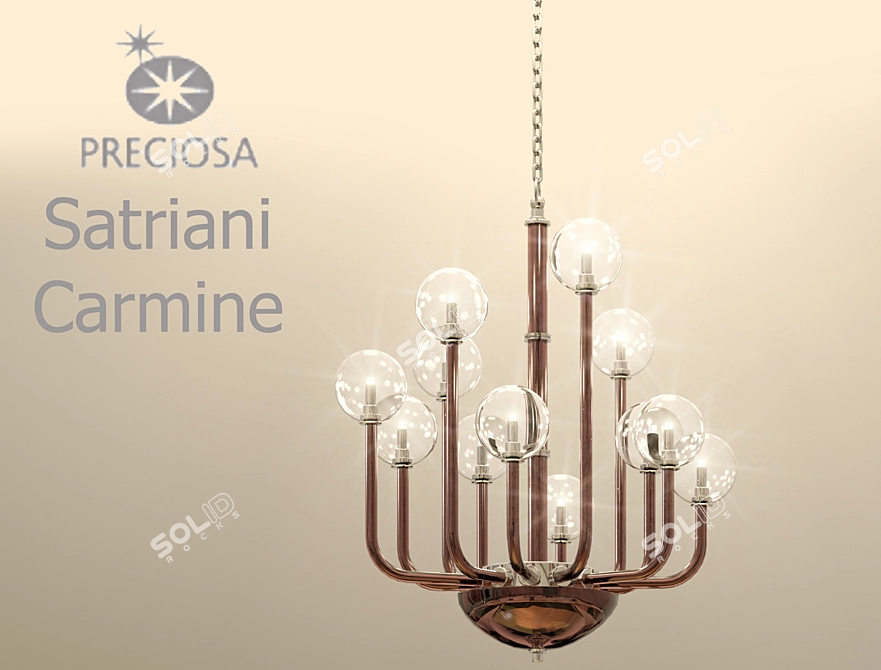 Title: Elegant Preciosa Satriani Chandelier 3D model image 1