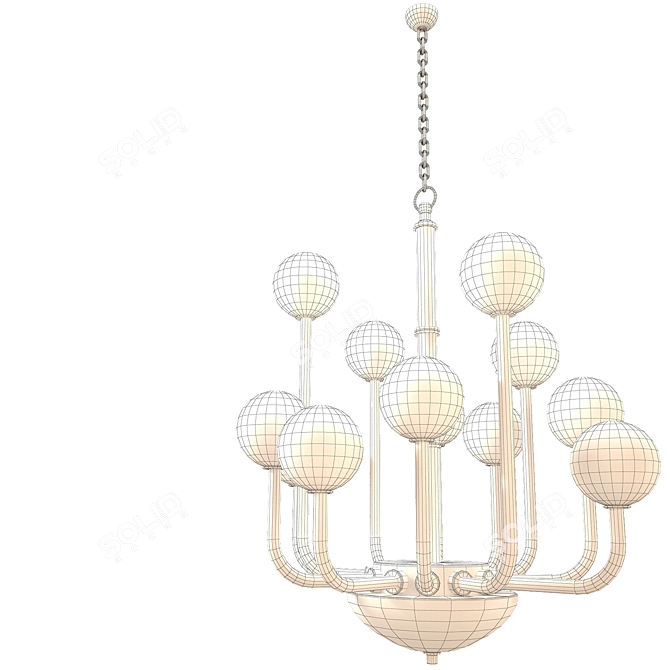 Title: Elegant Preciosa Satriani Chandelier 3D model image 2