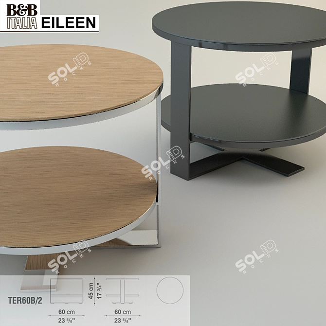 Elegant B&B Italia Eileen 60B - Modern Low Table 3D model image 2