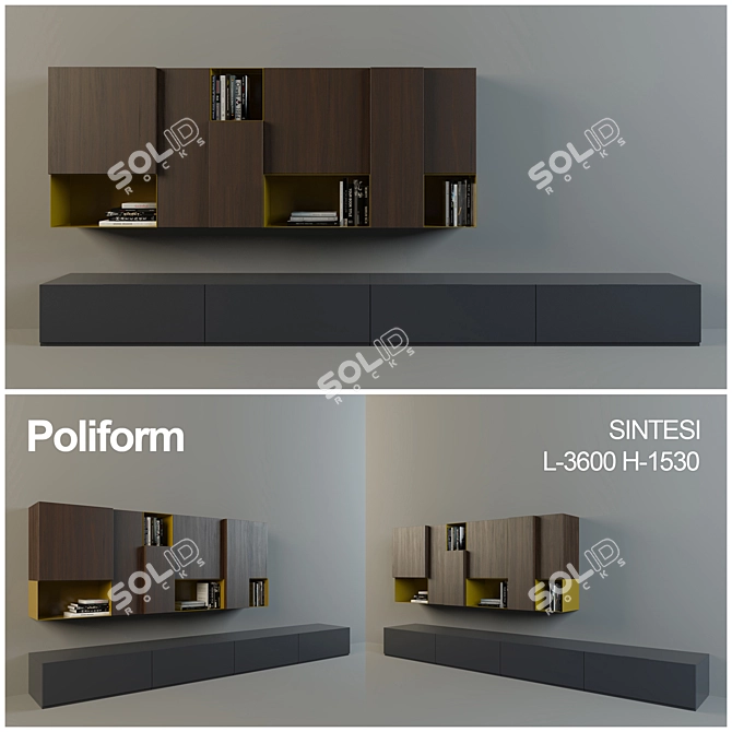 Poliform Sintesi 3-Piece Set 3D model image 1