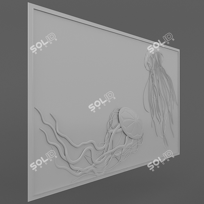 Sleek Medusa Panels: Artistic Elegance 3D model image 2