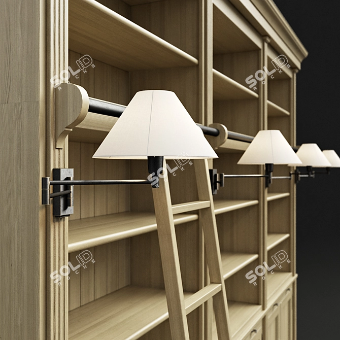 Elegant Flamant Balmore Bookshelf 3D model image 2