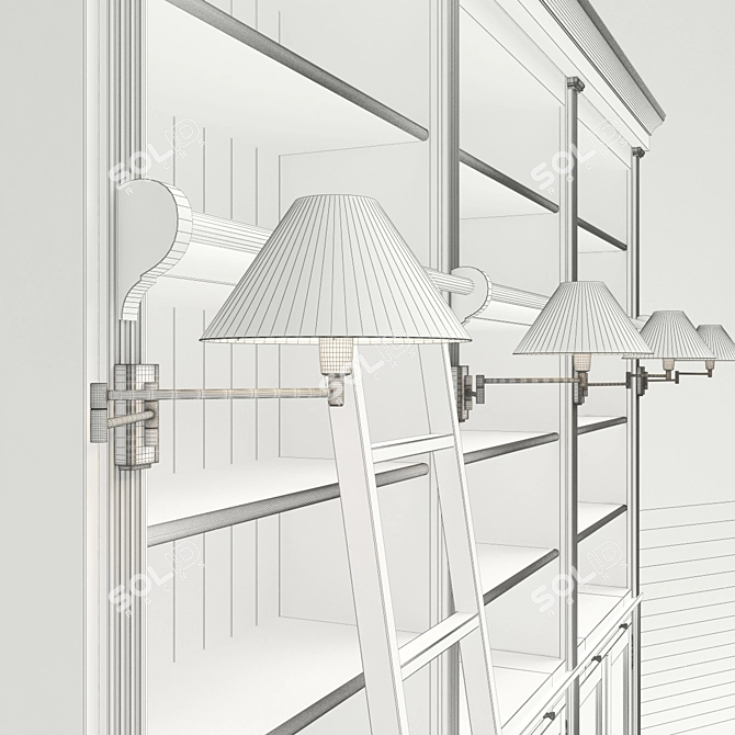 Elegant Flamant Balmore Bookshelf 3D model image 3