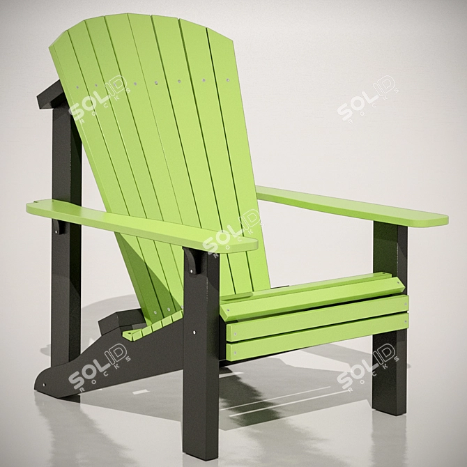 Classic Adirondack Chair 3D model image 1