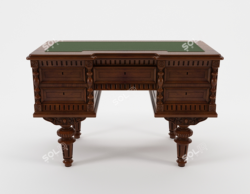 Vintage Charm: Antique Table 3D model image 3