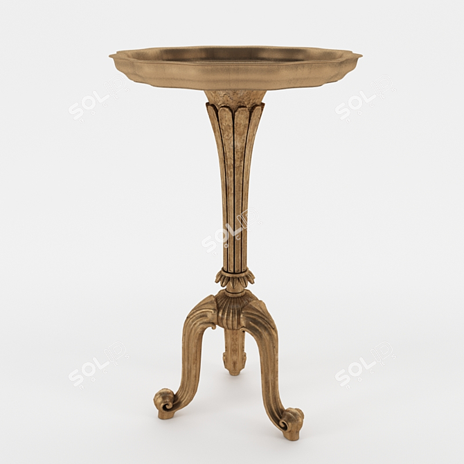 Gold Luster Table 3D model image 1