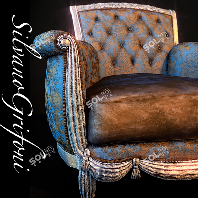 Silvano Grifoni Armchair - Cushionless Comfort 3D model image 2