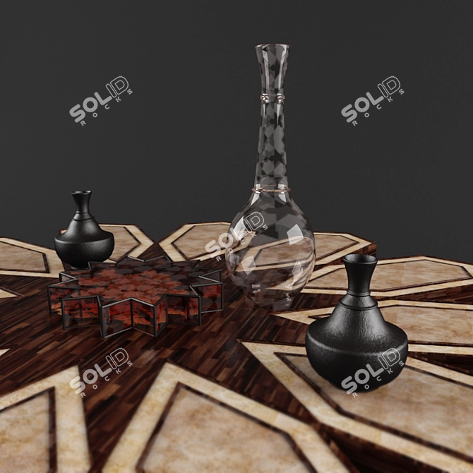 Elegant Arabesque Table 3D model image 2