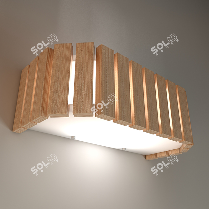 Wooden Chandelier Sauna 3D model image 2