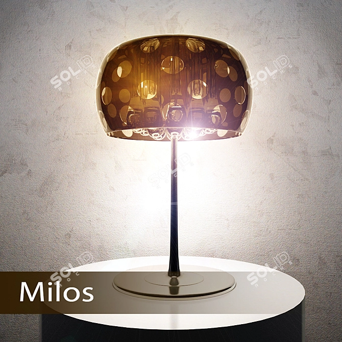 Modern Steel Milos Pendant 3D model image 1