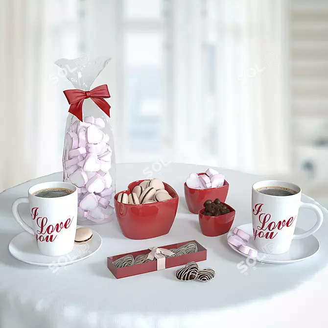 Valentine's Java Bliss Set 3D model image 1