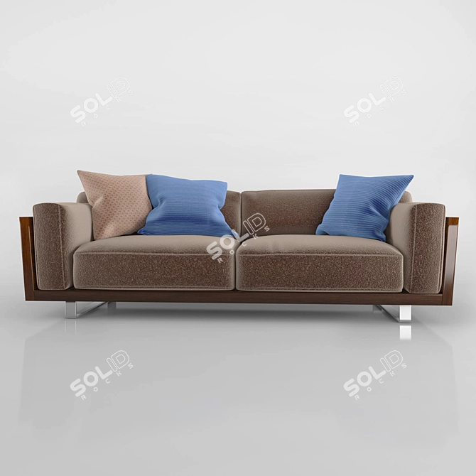 Elegant Dresscode Sofa 3D model image 2