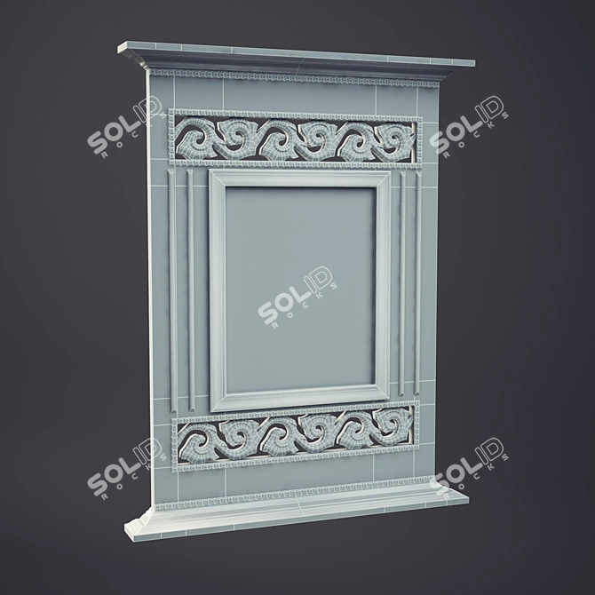 Reflections in White: Cubby Mirror 3D model image 3